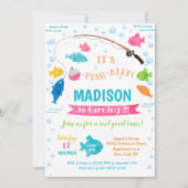 Meisje Vist op zaterdag Uitnodigingen 2e 3e 4e (Voorkant)