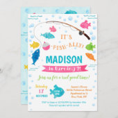 Meisje Vist op zaterdag Uitnodigingen 2e 3e 4e (Voorkant / Achterkant)