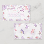 Meisje Vlinder Baby shower Boek Aanvraag Behuizing Plaatskaartje (Voorkant / Achterkant)