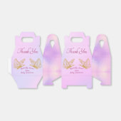 Meisje Vlinder Roze Sparkly Whimsical Baby shower Bedankdoosjes (Uitgevouwen)
