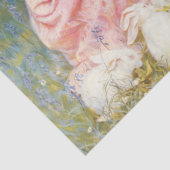 Meisje voeden de konijnen (door Frederick Morgan) Tissuepapier (Detail)