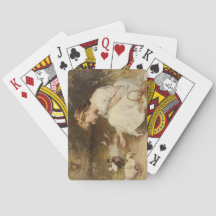 Meisje Voedende Eenden (door Frederick Morgan)