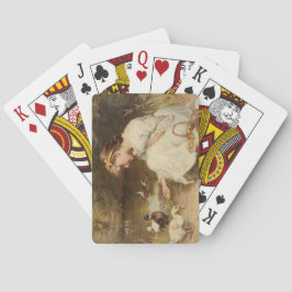 Meisje Voedende Eenden (door Frederick Morgan) Pokerkaarten