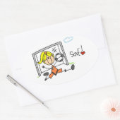 Meisje Voetbal Goal Keeper Stickers (Envelop)