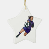 meisje voetbal keeper grafisch keramisch ornament (Rechts)