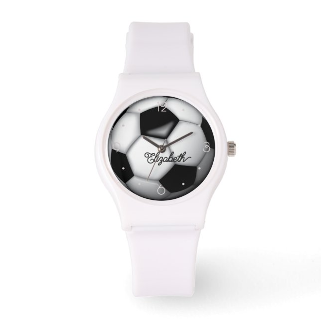 Meisje Voetbal of Football Horloge (Voorkant)