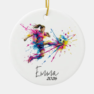 meisje voetbal ornament, voetbal ornament