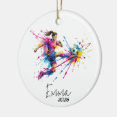 meisje voetbal ornament, voetbal ornament (Links)