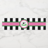 Meisje Voetbal Verjaardag Water Fles Labels Waterfles Etiket (Enkel label)