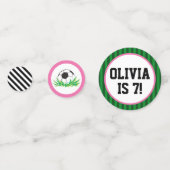 Meisje Voetbal Verjaardagsfeest Confetti (Voorkanten)