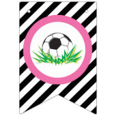 Meisje Voetbal Verjaardagsfeestje Pennant Banner (Eerste vlag)