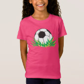 Meisje Voetbal Verjaardagsfeestje T-shirt (Voorkant)