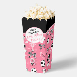 Meisje Voetballer verjaardagsfeestje meisjesroze Bedankdoosjes