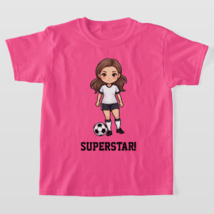Meisje Voetbalspeler T-shirt