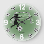 Meisje Voetbalster Grote Klok (Voorkant)