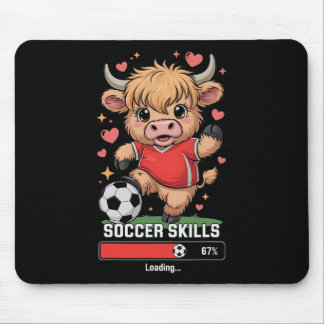 Meisje Voetbalvaardigheden Laden Vaarzen Team Moed Muismat