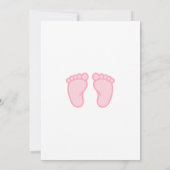 Meisje Voeten Eerste keer Oma Baby shower Kaart (Achterkant)