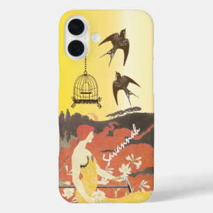  Meisje Vogels Vogelkooi Fiets Iphone Case