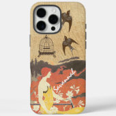  Meisje Vogels Vogelkooifiets Case-Mate iPhone Case (Achterkant)