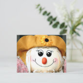 Meisje vogelverschrikker pop briefkaart (Staand voorkant)