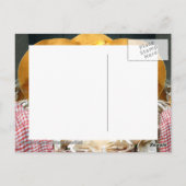 Meisje vogelverschrikker pop briefkaart (Achterkant)