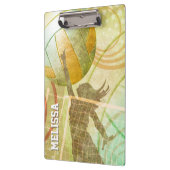 Meisje Volleybal Speler op het net Klembord (Links)