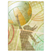 Meisje Volleybal Speler op het net Klembord (Achterkant)