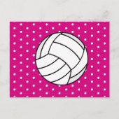 Meisje Volleybal Verjaardag Briefkaart Uitnodigen  (Voorkant)