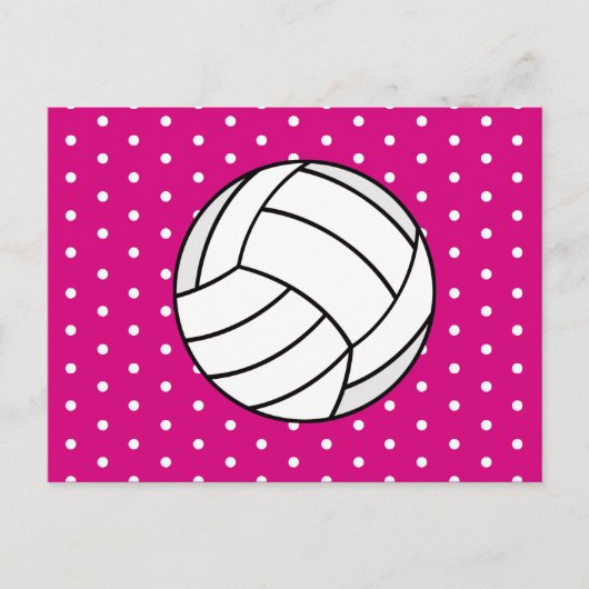 Meisje Volleybal Verjaardag Briefkaart Uitnodigen  (Voorkant)