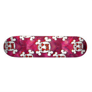 Meisje voor de huid en de harten persoonlijk skateboard