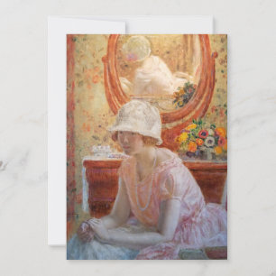 Meisje voor een spiegel   Frederick Carl Frieseke