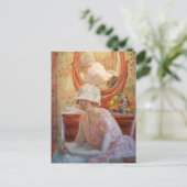 Meisje voor een spiegel | Frederick Carl Frieseke Briefkaart (Staand voorkant)