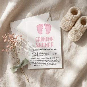 Meisje voor het eerst oma baby shower kaart