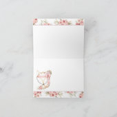 Meisje Vos Baby Shower Bedankkaartjes Bedankkaart (Binnen)