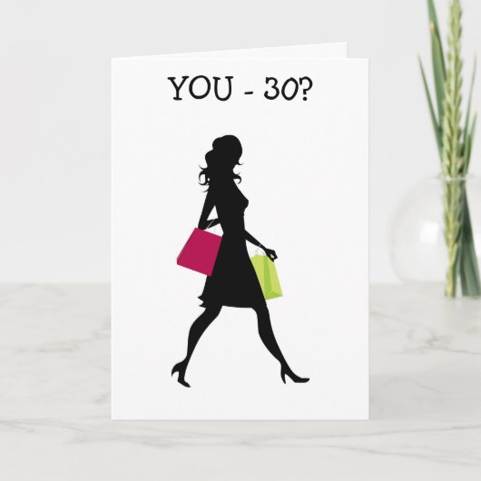 MEISJE VRIEND U WINKEL ZOALS UW 21 = 30E VERJAARDA KAART (Voorkant)