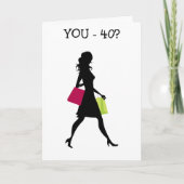 MEISJE VRIEND U WINKEL ZOALS UW 21 = 40E VERJAARDA KAART (Voorkant)