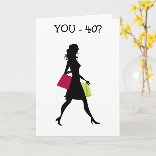 MEISJE VRIEND U WINKEL ZOALS UW 21 = 40E VERJAARDA KAART (Gele Bloem)