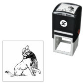 meisje vrouw  zelfinktende stempel (In situ)