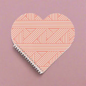 Meisje vrouwelijk Blush roze geometrisch patroon H Notitieboek