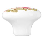 Meisje Vrouwelijk  Roze Rozen Keramische Knop (Zijkant)