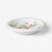 Meisje Vrouwelijk  Roze Rozen Papieren Kommen (Gebogen)