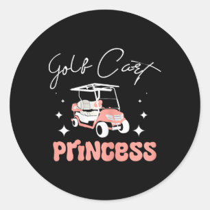 Meisje Vrouwen Golfkar Princess Ronde Sticker