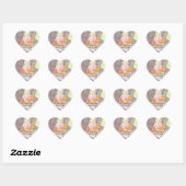 Meisje w teddybeer hart Stickers - liefde is gedul (Vel)