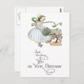 Meisje water Bonsai  verjaardag Briefkaart (Voorkant / Achterkant)