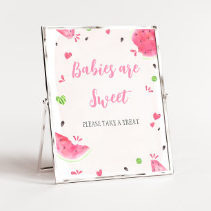 Meisje Watermeloen Baby Shower Babies zijn Lief Bo Poster
