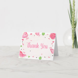 Meisje Watermeloen Baby Shower Bedankkaart