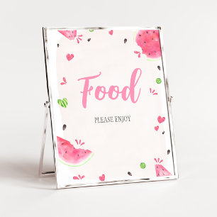 Meisje Watermeloen Baby Shower Favor Teken Poster