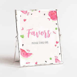 Meisje Watermeloen Baby Shower Favoren Bord Poster