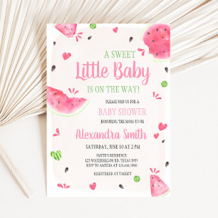 Meisje Watermeloen Baby Shower Kaart