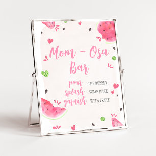 Meisje Watermeloen Baby Shower Moeder Osa Bar Bord Poster